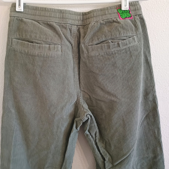 Empyre Relax Fit Pants Green Corduroy Chino Straight Leg Men S Skater Baggy Logo - Picture 4 of 6